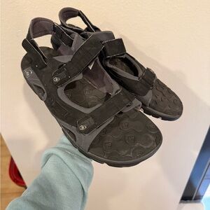 Columbia Black and Gray Men's Sandals 12